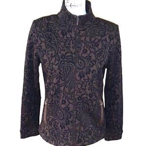 RAFAEL SPORT‎ brown & black zip up jacket small